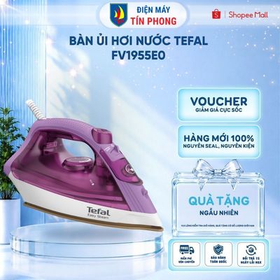 [KOL - KOC] Bàn ủi hơi nước Tefal FV1955E0 - Mặt đế Ceramic chống dính - Công suất 1400W - Giao hỏa tốc 2h HCM