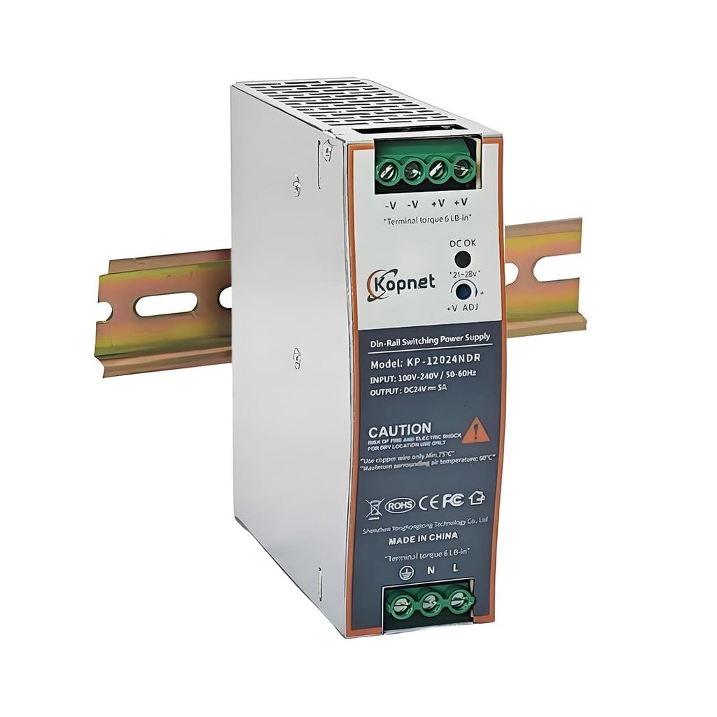 120W 24V Din Rail Mount Power Supply Đầu ra 24V AC-DC Bộ đổi nguồn công nghiệp 100 ~ 240V Đầu vào AC