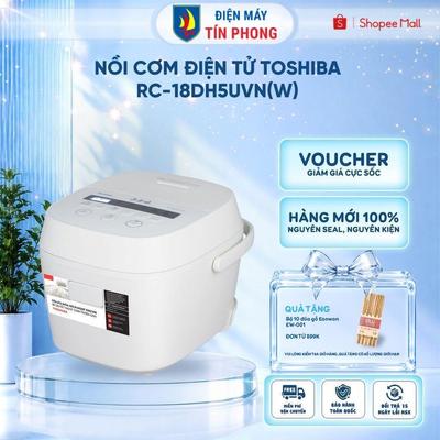 Nồi Cơm Điện Tử Toshiba RC-18DH5UVN(W) 1.8L - Công Nghệ Umami - Nấu AI Thông Minh | BH chính hãng
