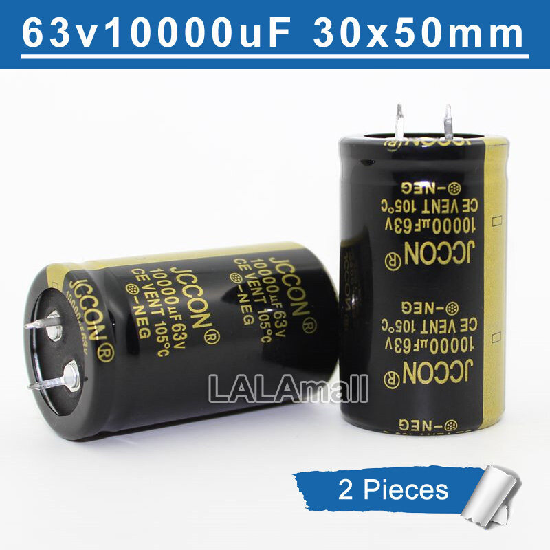 2 chiếc 10000uF 63V Tụ Điện Phân 63V10000uF 10000uF63V 10000uF 63VDC 10000MFD 10.000uF Thông Qua Lỗ 