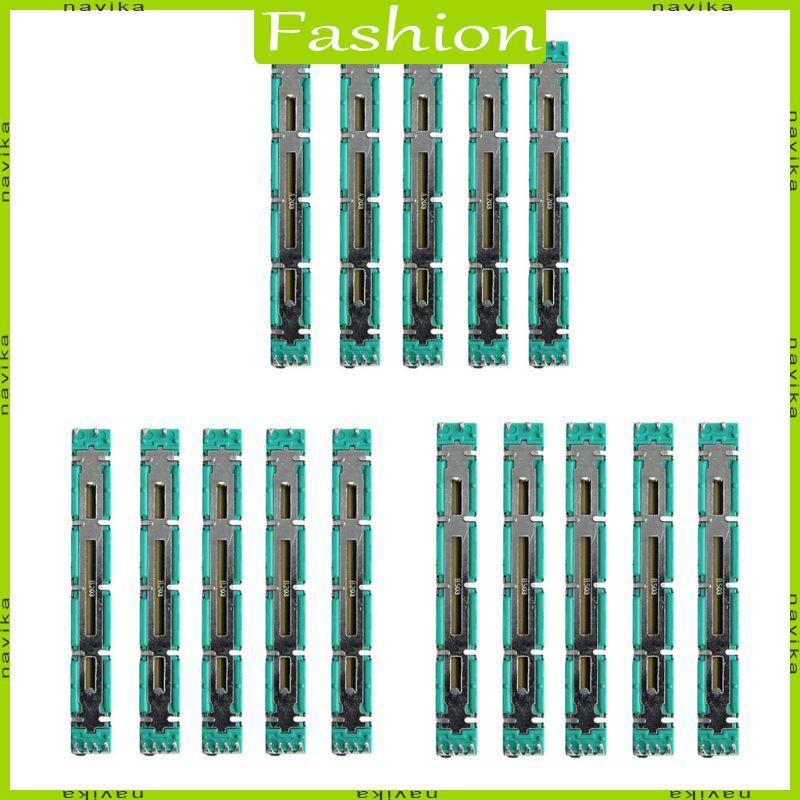 NA 5 Chiếc Thẳng Trượt Lót Chiết Áp Trộn Fader Biến Điện Trở 75mm