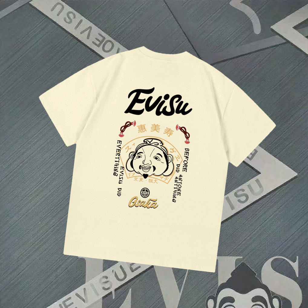Áo thun Evisu / Áo thun Evisu Nam Nữ Áo thun in hình Áo cao cấp dành cho doanh nhân Áo ngắn tay hàng