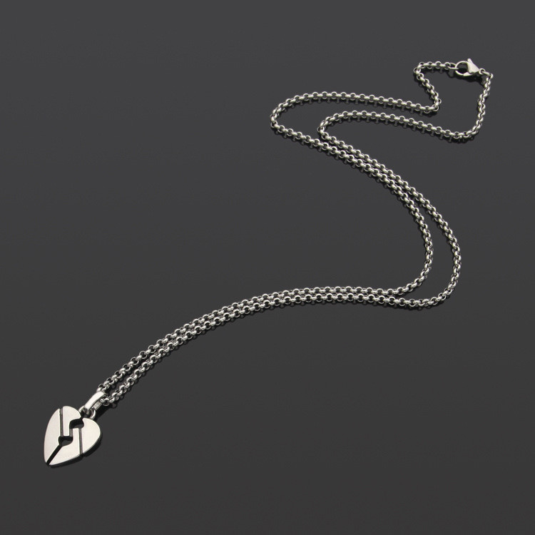 6P20 Necklace-shaped couple g Gold Heart Love Cross Pendant Necklace with Letters