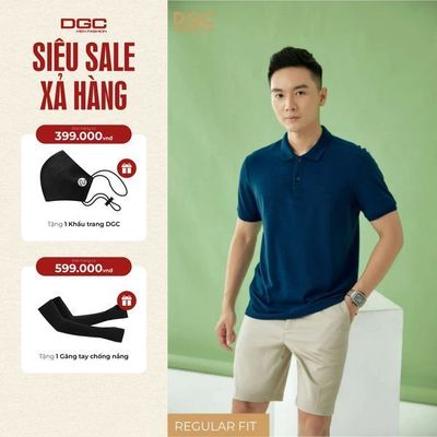 Áo Polo Nam Ngắn Tay DGC Dáng Suông Bo Trơn Phối Dây Dệt Cổ Lịch Sự - SAPBB31M