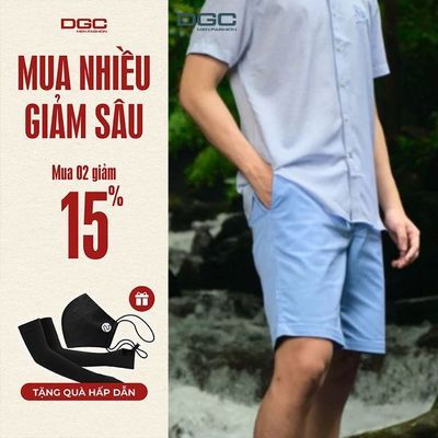 Quần short nam cạp liền khaki SQSBB04M - Dáng quần khoẻ khoắn gọn gàng
