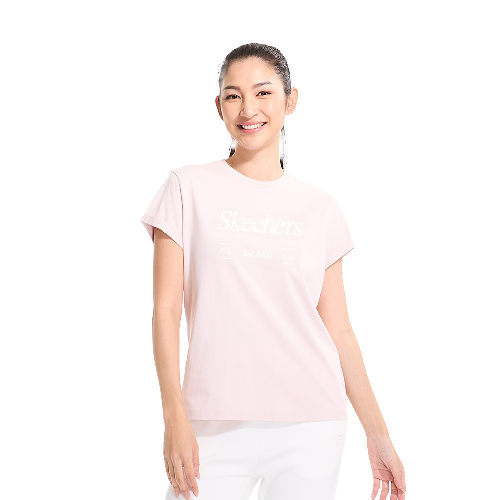 Áo Thun Tay Ngắn Nữ Skechers LifestylePhysicalAcademiaCollectionIconic Short Sleeve Tee-SL125W014-03