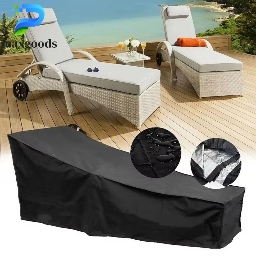 maxgoods MAXGOODS Chaise Lounge Cover, Vỏ bọc ghế đi biển chống tia cực tím chống nước, Độ phủ toàn 