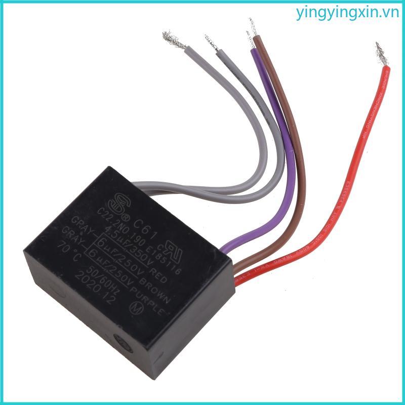 Tụ điện quạt trần YIN CBB61 4 5uf + 6uf + 6uf 5 dây 250V 5 tốc độ Tụ điện khởi động