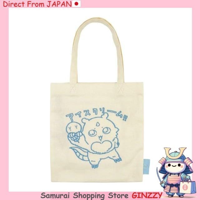 Túi tote cotton mini thêu Chiikawa chính hãng Marimocraft