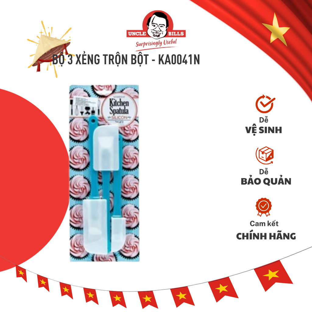 Bộ 3 xẻng trộn bột UNCLE BILLS KA0041N