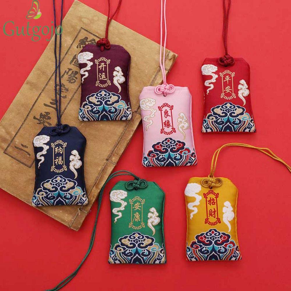 GUTGOJO Bảo Vệ Túi Thơm, Thêu Treo Thuyền Rồng Lễ Hội Gói, Di Động Vintage Lời Chúc Tốt Nhất An Toàn