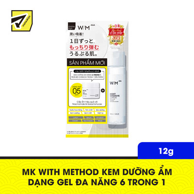 Kem Dưỡng Ẩm Dạng Gel Đa Năng 6 Trong 1 12G Và Lotion Dưỡng Ẩm Chuyên Sâu 150ml MK With Method