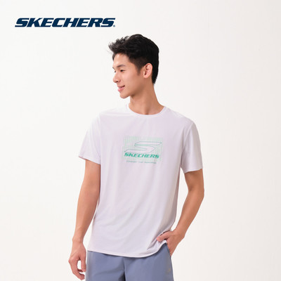 Áo Thun Tay Ngắn Nam Skechers Walking Performance Short Sleeve Tee - SP126M098-0019