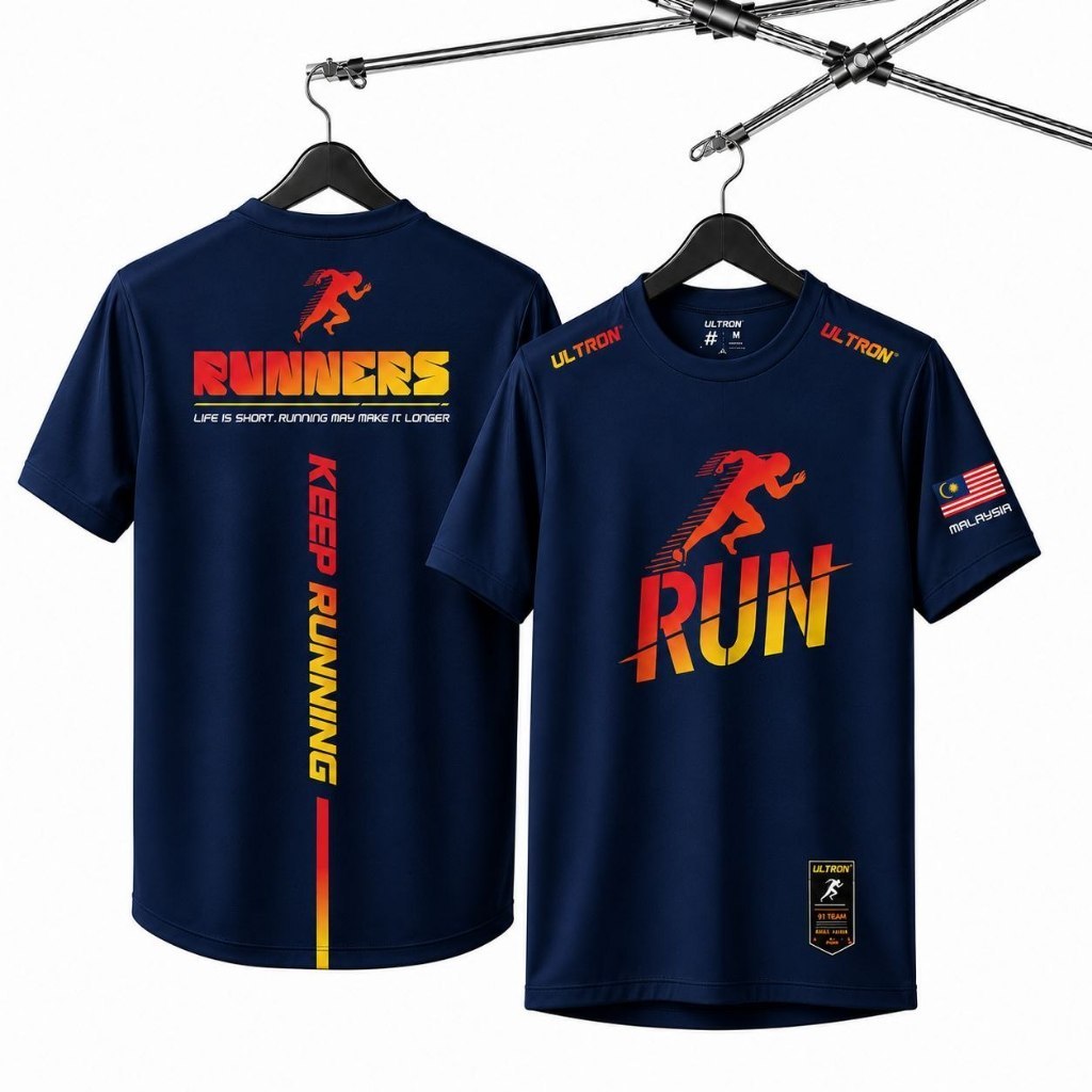 JERSEY RUNNING KEEP RUNNING SỰ KIỆN LELAKI DRY FIT PEREMPUAN NAM MALAYSIA