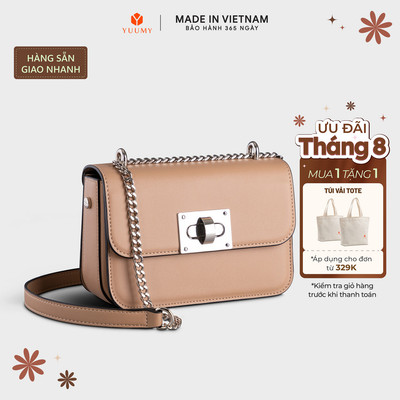 Túi Yuumy (Thời trang nữ size 18 phối khóa xoay - Túi đeo chéo da Seasand YN142) Bagsmart