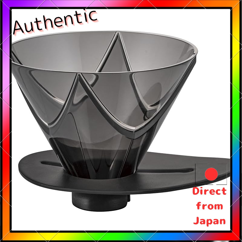 HARIO V60 One-Cup Dripper MUGEN Coffee Dripper for 1-2 Cups Transparent Black Made in Japan VDMU-02-