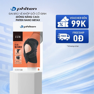Đai Bảo Vệ Khớp Gối Loại Cố Định (Dòng Nâng Cao) Phiten Nano Metax Knee Supporter Fit Type