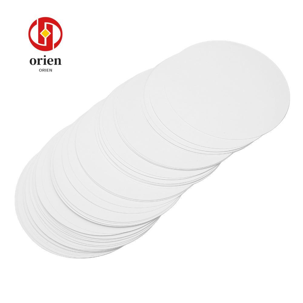 ORIEN 100 Chiếc Nút Huy Hiệu Giấy Trống, Giấy Máy In Ảnh Tròn DIY Huy Hiệu Làm Giấy DIY Giấy Làm Huy