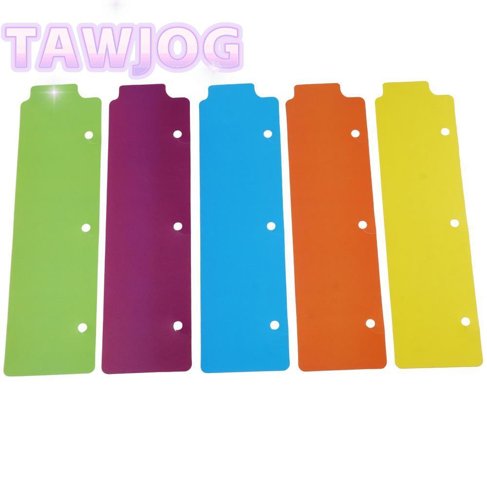 TAWJOG Binder Divider, Mini 3 Ring Bookmark, 5 Chiếc Notebook Nhựa Nhiều Màu Sắc Chia Tấm Nhà