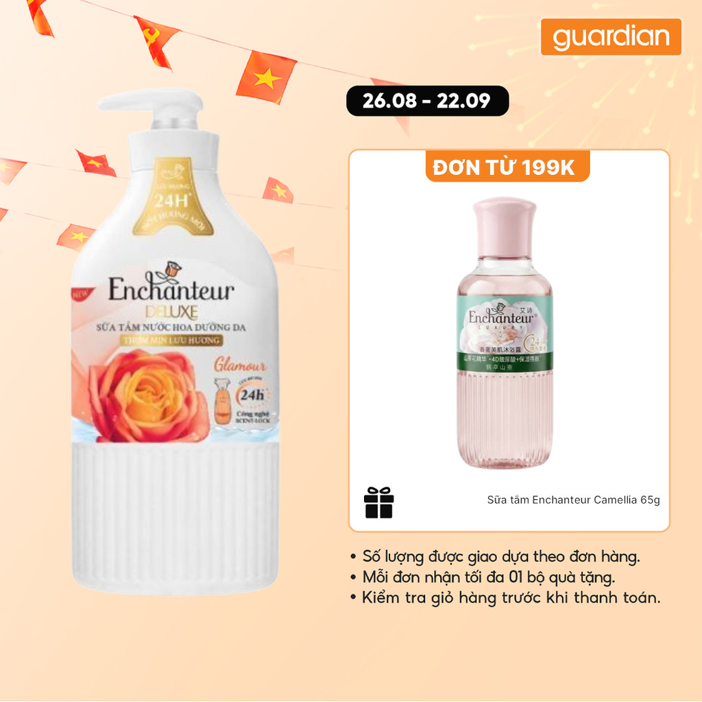 Sữa Tắm Hương Nước Hoa Pháp Enchanteur Deluxe Glamour 650g | Guardian Việt Nam
