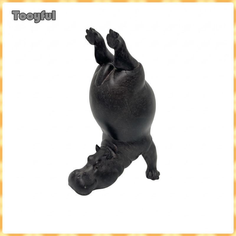 Tượng Hippo Nhựa Tooyful Hippo Sleek Hoàn thiện Tượng Hippopotamus trưng bày cho phòng khách