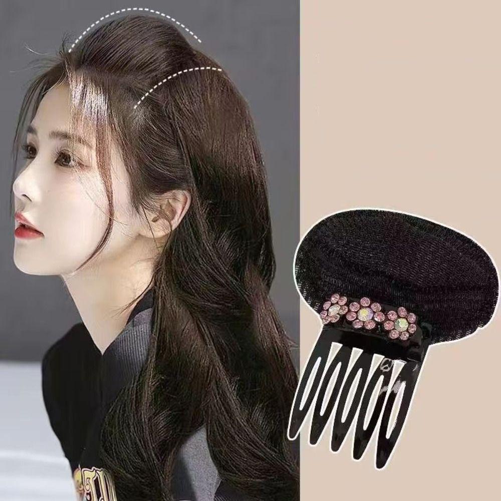 CHENXIN Puff Hair Head Cushion, Braid Sponge DIY Hair Stylish Tool, Sweet Invisible Flower Hair Acce