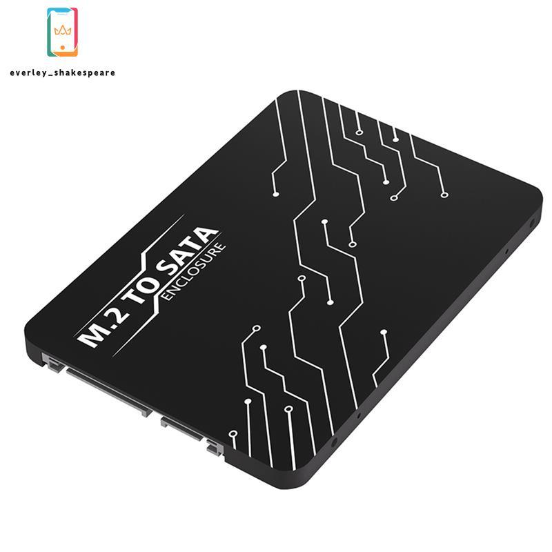 Bộ chuyển đổi M.2 sang vỏ SATA 2.5, Chìa khóa B & M SATA Đen Hỗ trợ 2230 2242 2260 2280