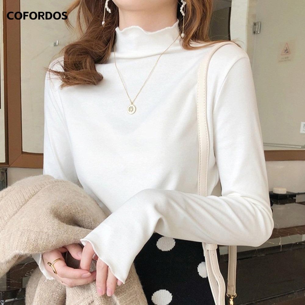 COFORDOS Mock Neck Base Layer Top, Áo thun dài tay bằng vải co giãn, Mềm mại đa năng Ấm áp Màu trơn 