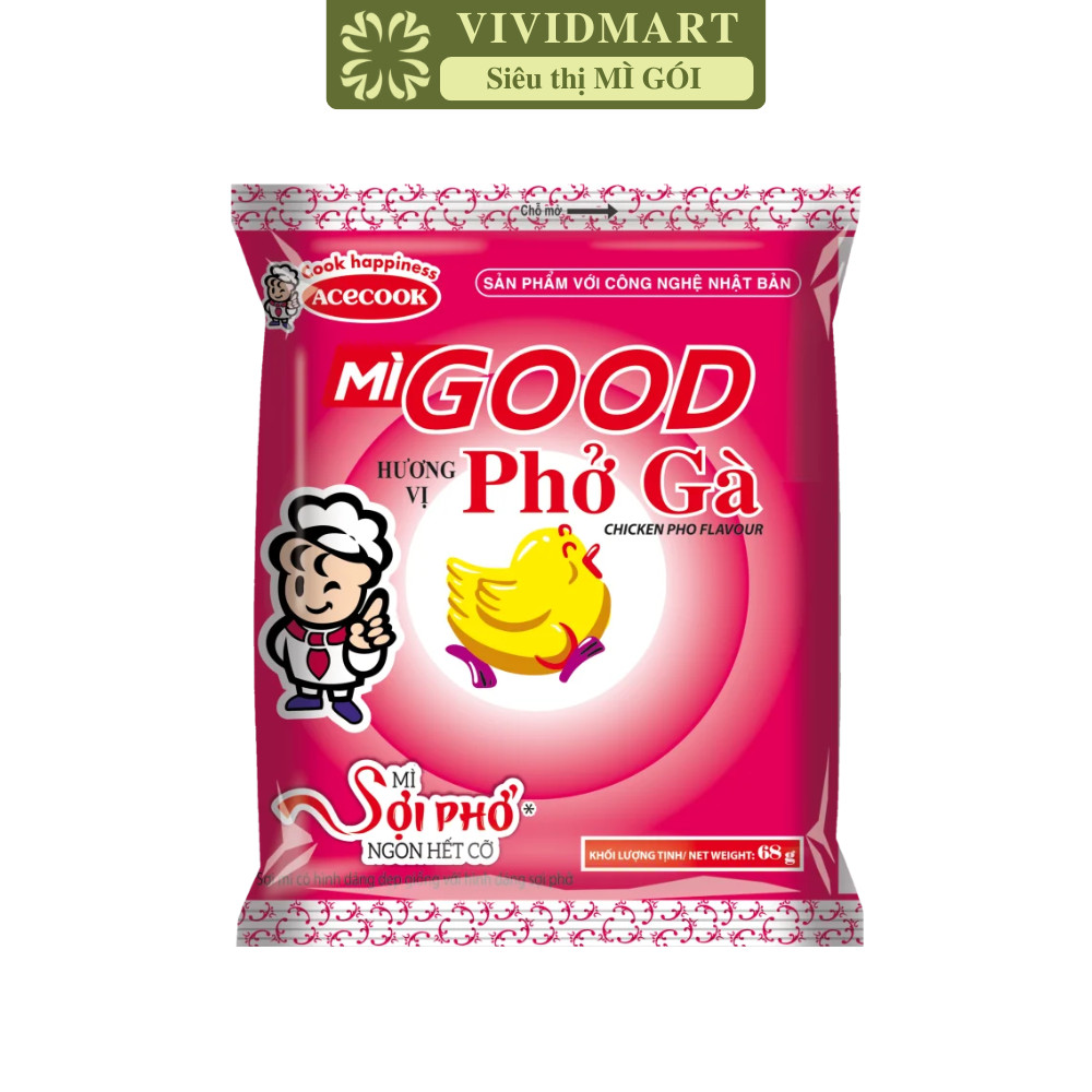 [GÓI LẺ] - ACECOOK - Mì Good sợi phở hương vị Phở gà, Mì sợi phở Good vị phở gà, Mì Good phở gà sợi 