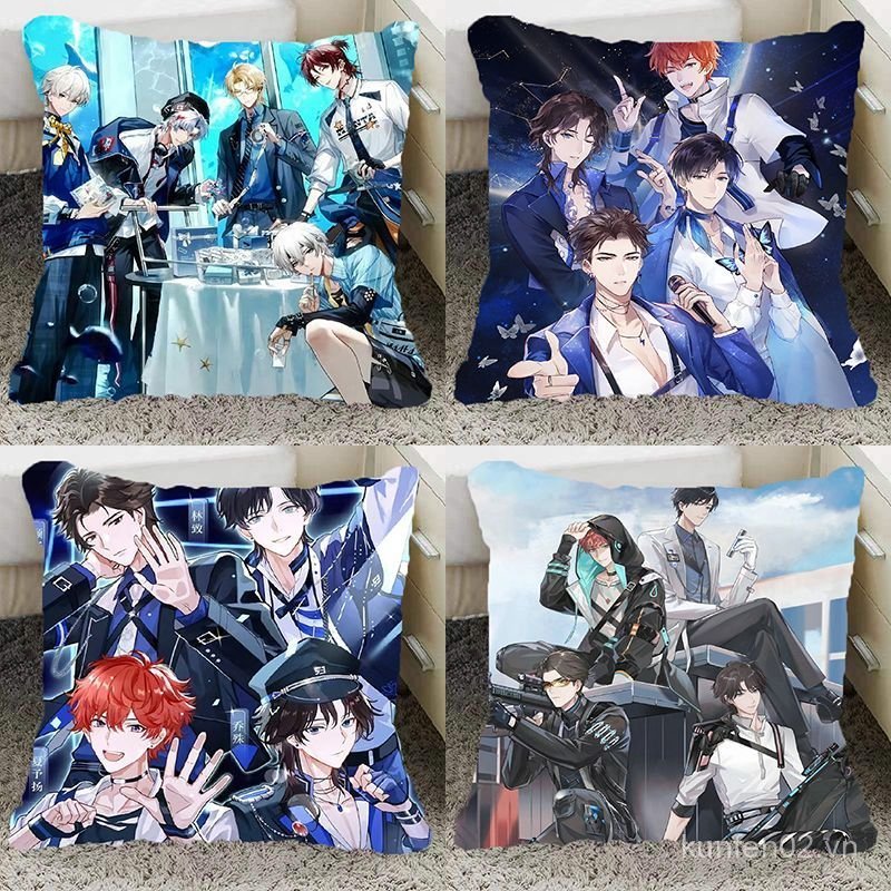 Laser Nam Nhóm Gối Hoạt Hình Anime Hai Chiều Ngoại Vi Gối Sofa Phòng Ngủ Ký Túc Xá Gối Quà Tặng Sinh