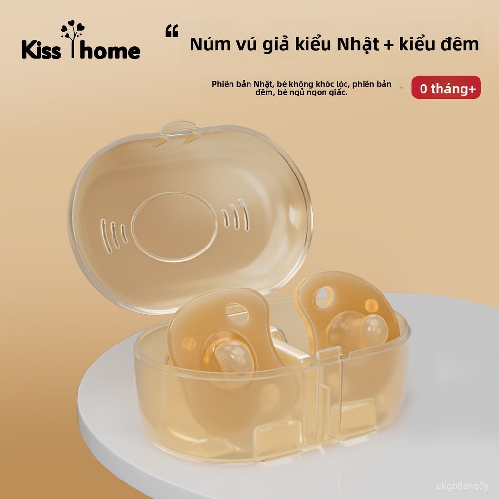 Ti giả trẻ sơ sinh siêu mềm ngủ ngon ban đêm cho bé 0 đến 3 6 12 tháng, bán chạy chống trượt