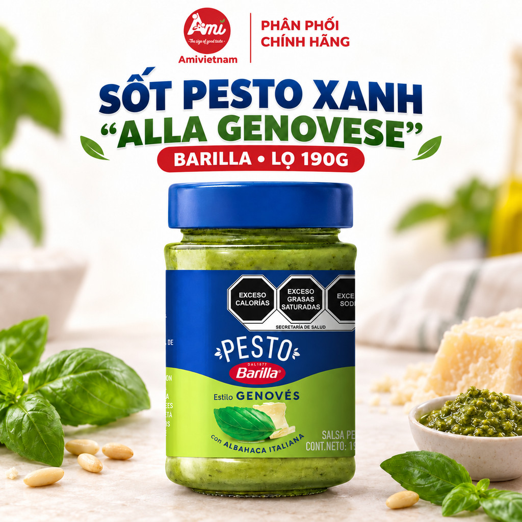 Sốt Pesto Xanh “ALLA GENOVESE” Barilla Lọ 190g