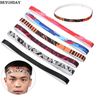 BEYONDAY Sweatband Unisex, Co Giãn với Sọc In, Dùng cho Thể Thao và Chống Trơn Trượt
