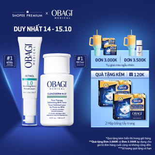 Bộ đôi dưỡng da Toner BHA Giảm Mụn Obagi Clenziderm M.D 148ml và Kem Chống Lão Hóa & Tái Tạo Da 360 Retinol 1.0 28g