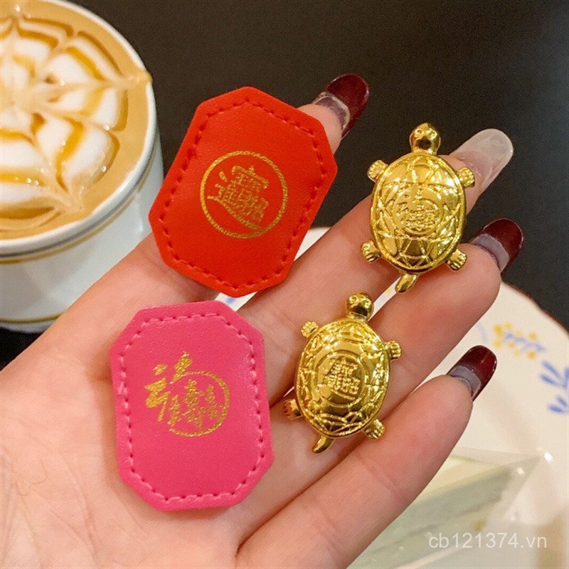 Hộp Đựng Tiền Người Bảo Vệ Bùa Hộ Mệnh Dajia Town Bao Da Tuổi Thọ Rùa Da PU Người Bảo Vệ Cánh Cứng Đ