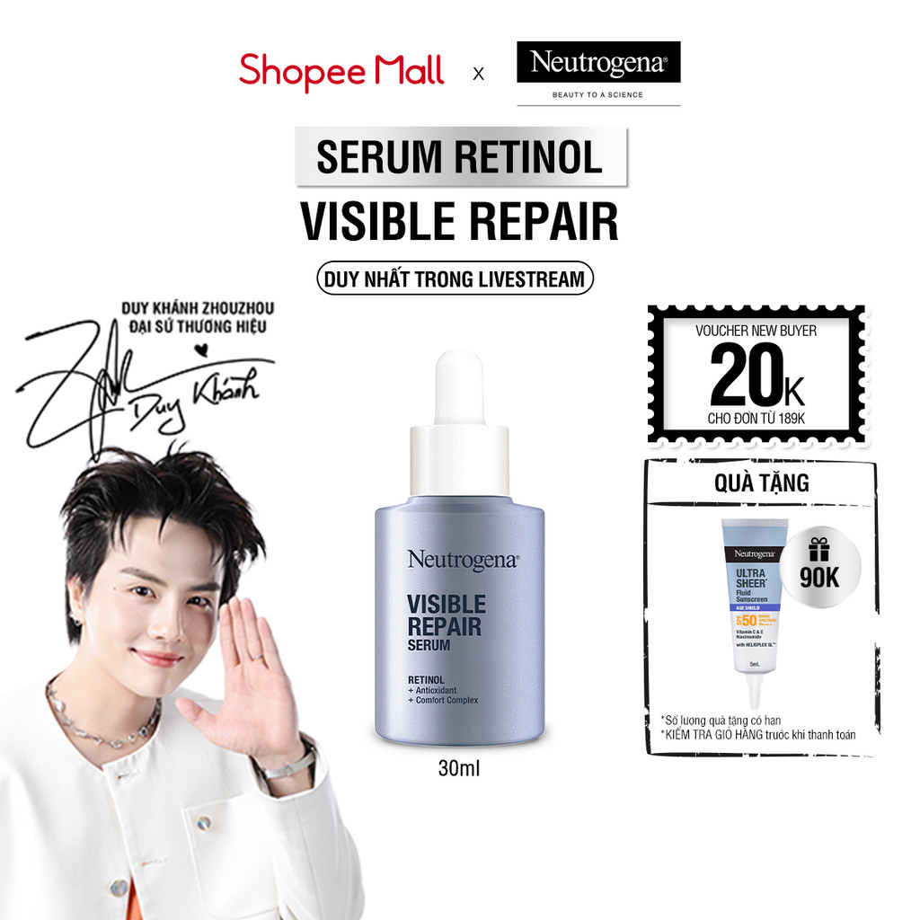 [KOL] Serum Retinol Chống Lão Hóa Giảm Nhăn Neutrogena Visible Repair Serum (30ml)