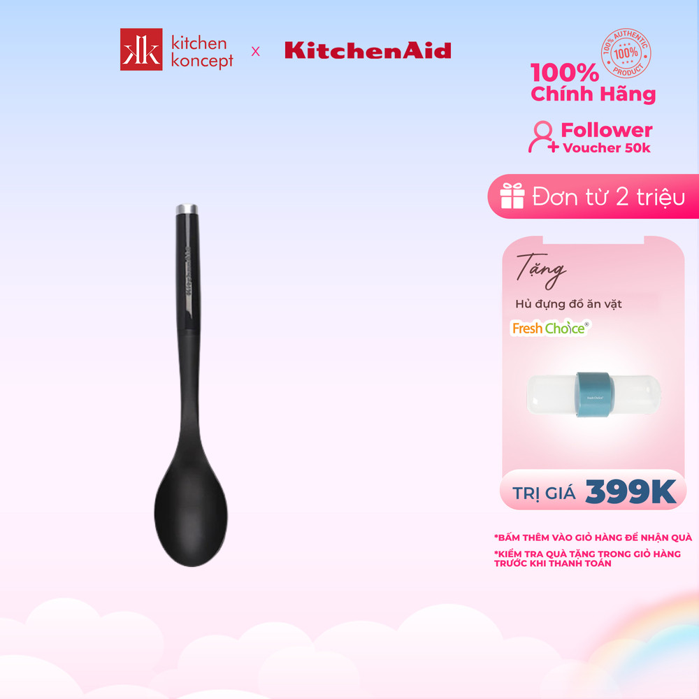 KitchenAid - Muỗng cong màu đen chịu nhiệt