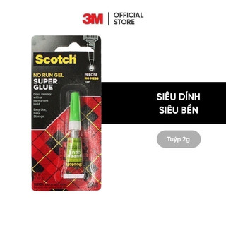 Keo dán đa năng 3M™ Scotch®, siêu dính, trong suốt, dạng loãng, mau khô, 1 tuýt, 2g, Dán được nhiều chất liệu