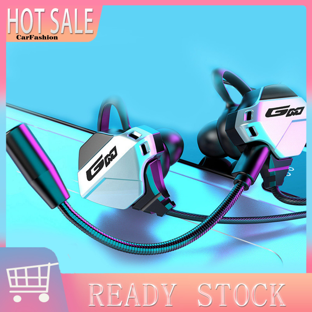 < CarFashion > Tai nghe có dây G10 Độ trung thực cao Khử tiếng ồn thông minh Tai nghe chơi game tron