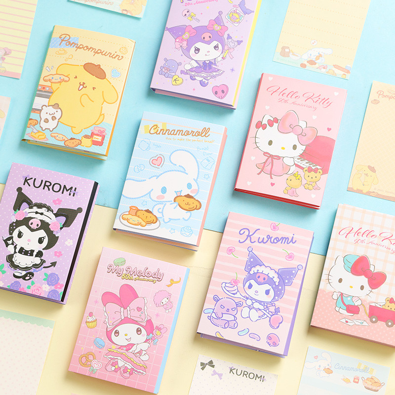 Phim hoạt hình Notepad Trang tô màu dễ thương Có thể gập lại Chất liệu Notepad có thể xé được Nhật B