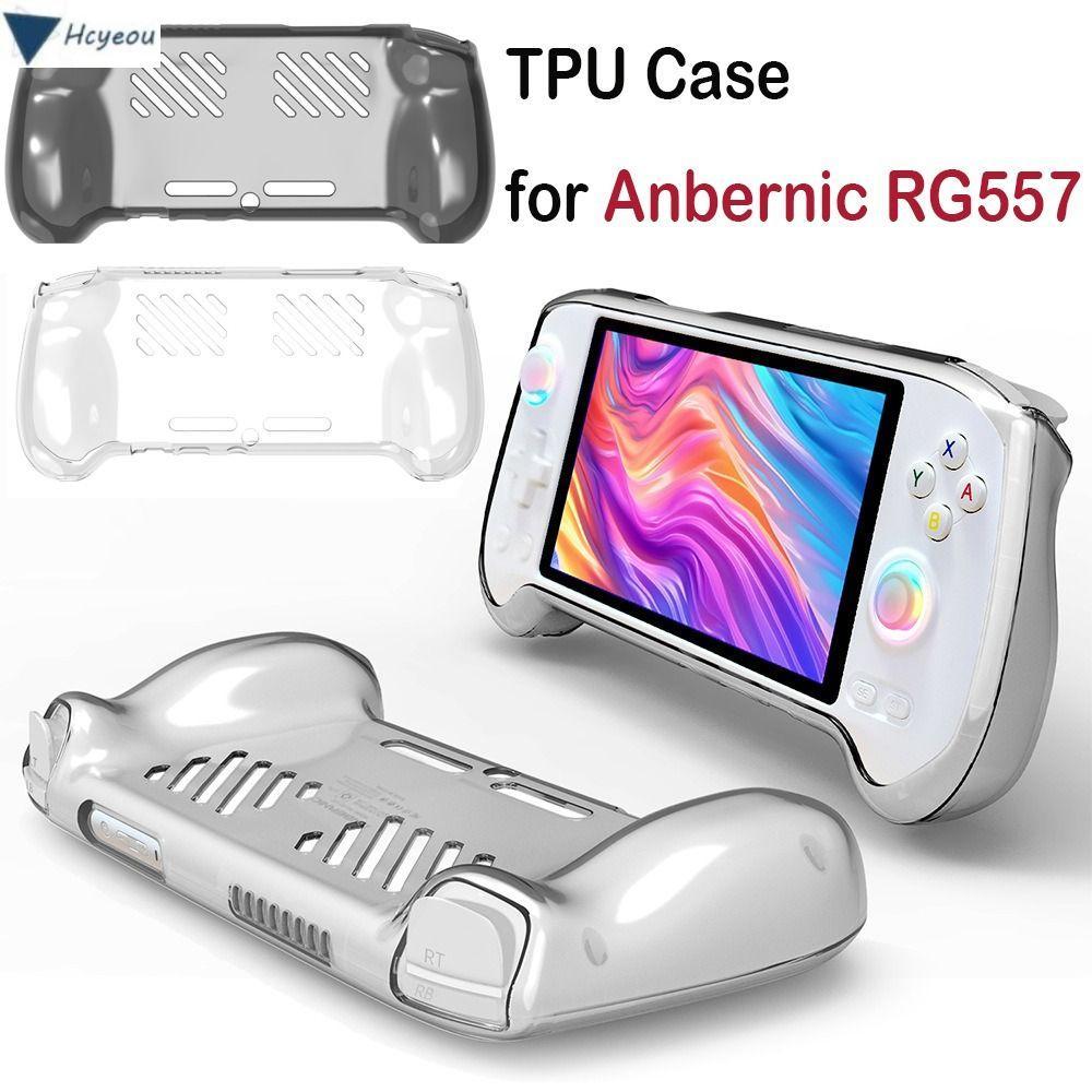 Máy chơi Game cầm tay HCYEOU, Vỏ bảo vệ TPU mềm, Vỏ máy chủ chống sốc trong suốt cho Anbernic RG557