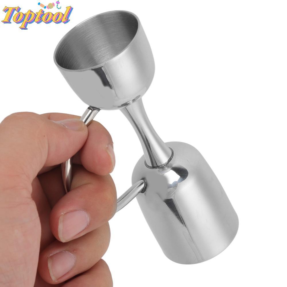 Cốc đo thanh TOPTOOL, Jigger hai đầu bằng thép không gỉ 304, Jigger pha chế bền để pha chế