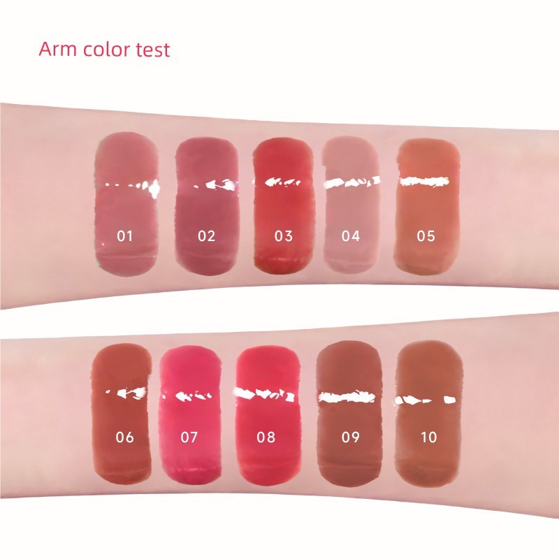 son bóng son bóng chính hãng AZTK Hai Đầu Lip Glaze Chống Dính Cốc Đôi Hiệu Quả Son Bóng Môi Nước Gư