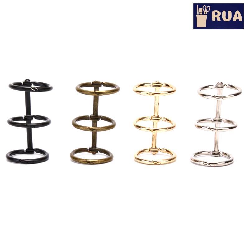RUA 2 Chiếc Kim Loại 3Rings Rời Lá Giấy Chất Kết Dính DIY Làm Sổ Tay Album Sổ Lưu Niệm Mới