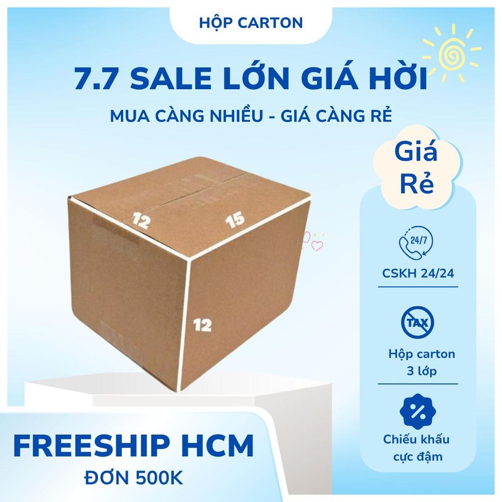hộp carton 15x12x12 bộ 150 trơn cứng cáp