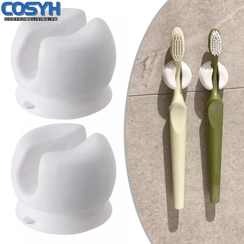 <cosyh>Suction Cup Toothbrush Holder Flat Surfaces Bathroom Toothbrush Holder