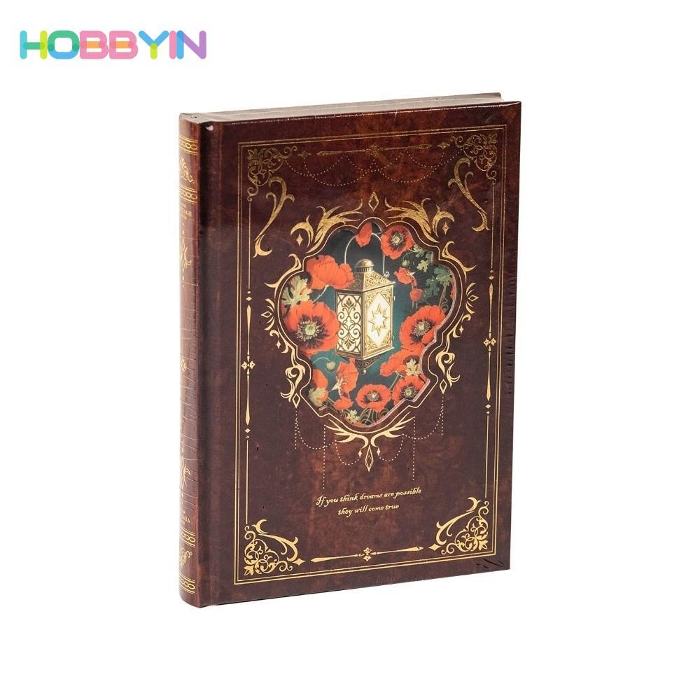 HOBBYIN A6 Bìa Cứng Sổ Tay, Thêu Sò Thế Kỷ Thánh Ca Series Nhật Ký A6, Retro 192 Tờ DIY Planner Note