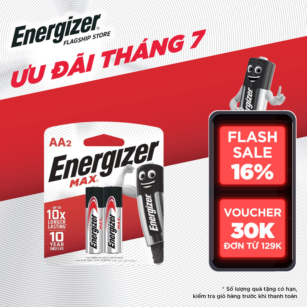 Pin AA Energizer Max E91 BP2 - Vỉ 2 Viên