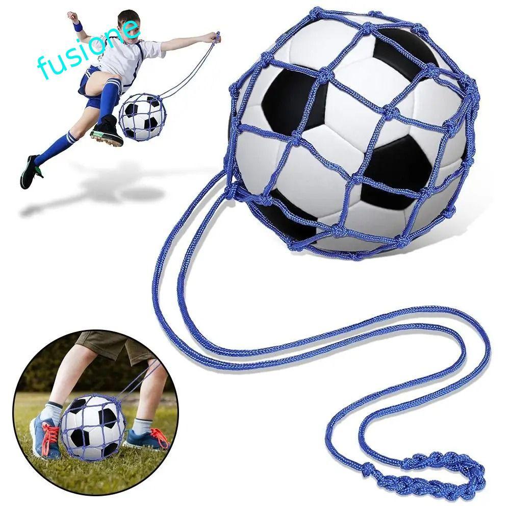 FUSIONEDGE Football Kick Trainer Net Pocket, Nylon Black Soccer Ball Net Kicker Trainer, Túi lưới mà
