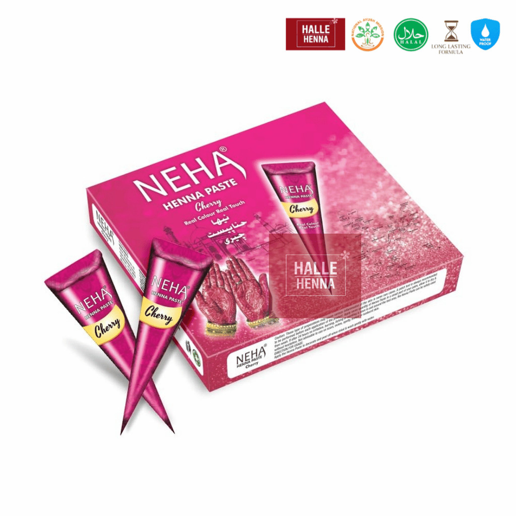 Mực Vẽ Henna NEHA Cherry Đỏ Cherry Chính Hãng Ấn Độ – Henna Cone Mehendi Vẽ Tay, Body Art, Màu Đẹp